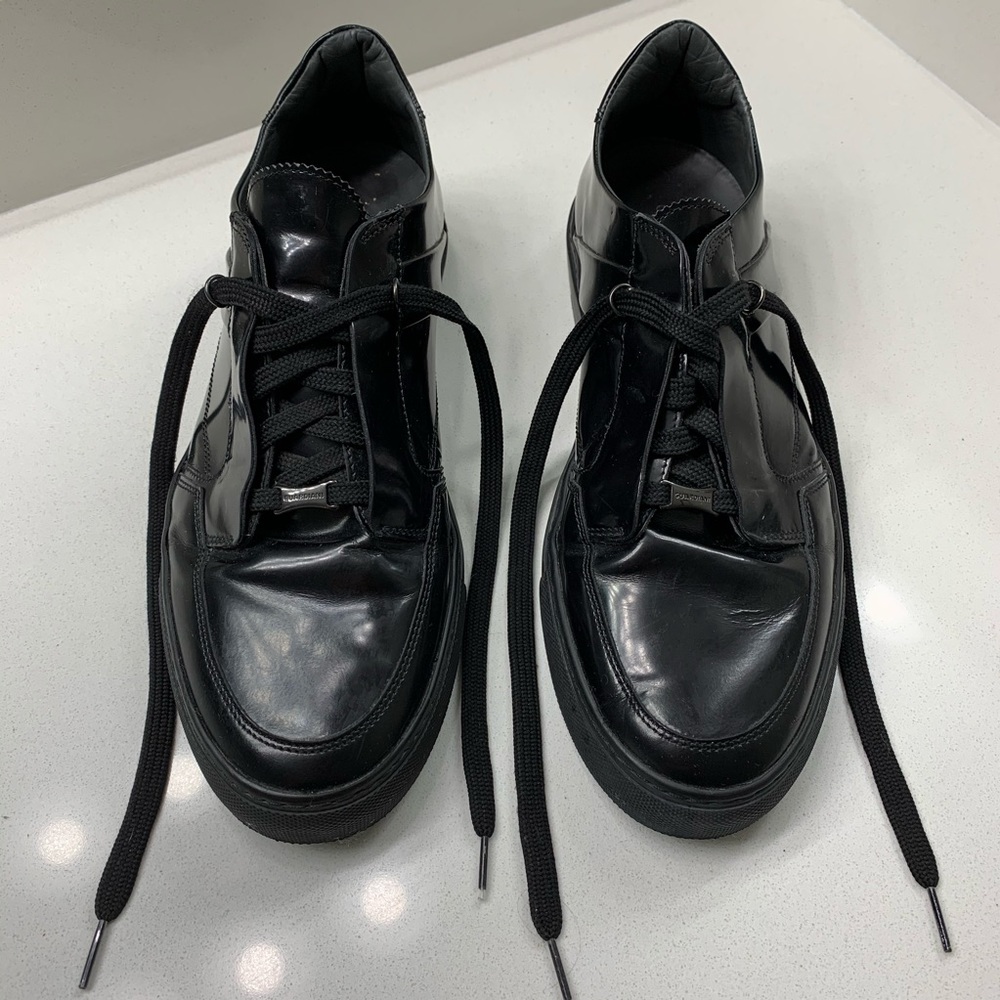 Guardiani patent leather sneaker
